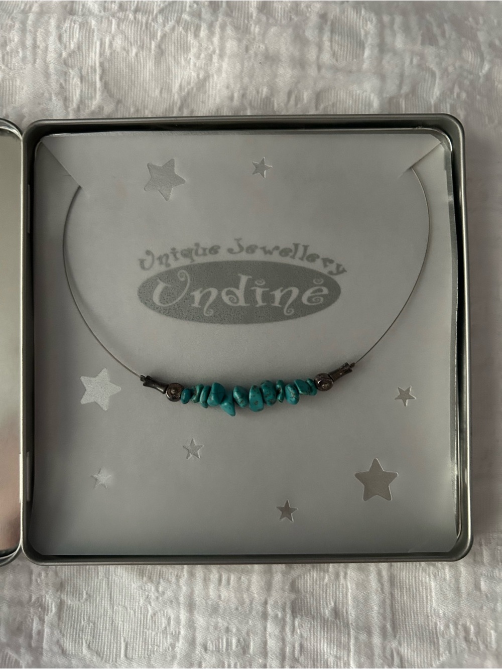 Genuine Turquoise Choker Necklace